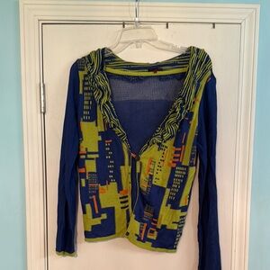 Colorful Geometric Women's‎ Cardigan dur2